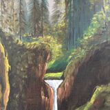 Tableau le pêcheur en rivière