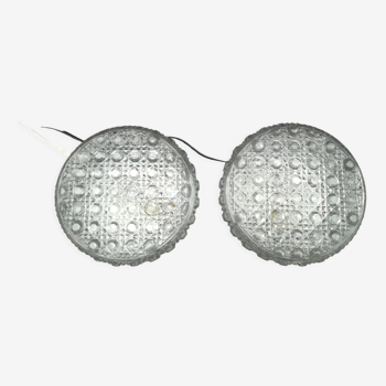 Pair of round ceiling lights