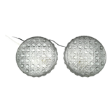 Pair of round ceiling lights