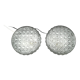Pair of round ceiling lights