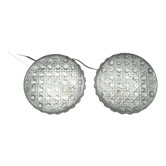 Pair of round ceiling lights
