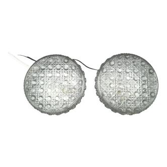 Pair of round ceiling lights