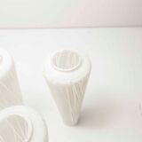 5-branched opaline brass chandelier 60's