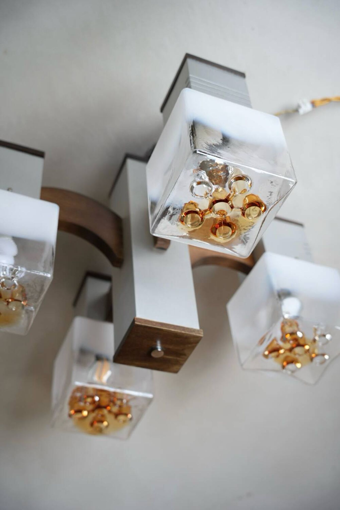 Lustre cubique Gaetano Sciolari pour Mazzega