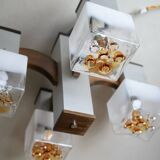 Cubic chandelier by Gaetano Sciolari for Mazzega