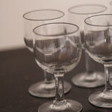6 verres anciens de bistrot