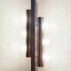 Targetti floor lamp with 6 lights and marble base, 1970s.