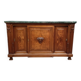 Louis XVI style mahogany and burl wood sideboard, 19th century