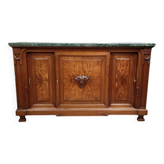 Louis XVI style mahogany and burl wood sideboard, 19th century