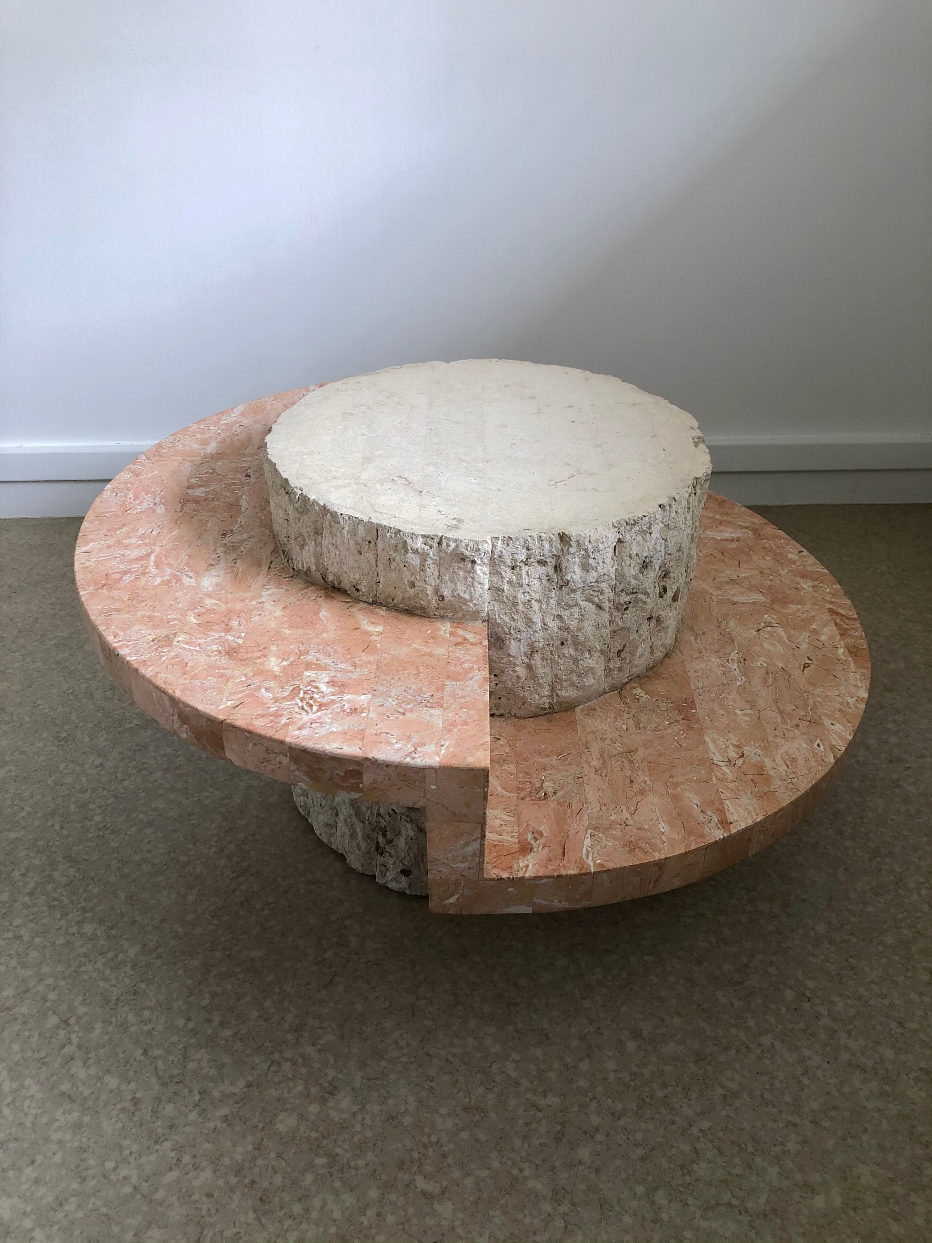 Black-pitched coffee table and faux marble tackle, Italy, 1970