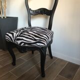 Chaise style Louis XV relookée