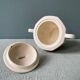 Vintage sugar bowl in half Badonviller porcelain