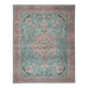 ❤1970s Vintage Persian Handmade Wool Cotton Blue Area Rug❤ 302x376