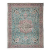 ❤1970s Vintage Persian Handmade Wool Cotton Blue Area Rug❤ 302x376