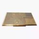 70s Brutalist Coffee Table in Brass, Bronze and Stone