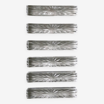 Set de 6 porte couteaux en cristal translucide