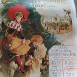 Old poster Chemin de Fer Auvergne Vichy Royat