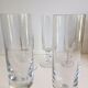 Set 5 bubbling glass champagne flutes in Biot style