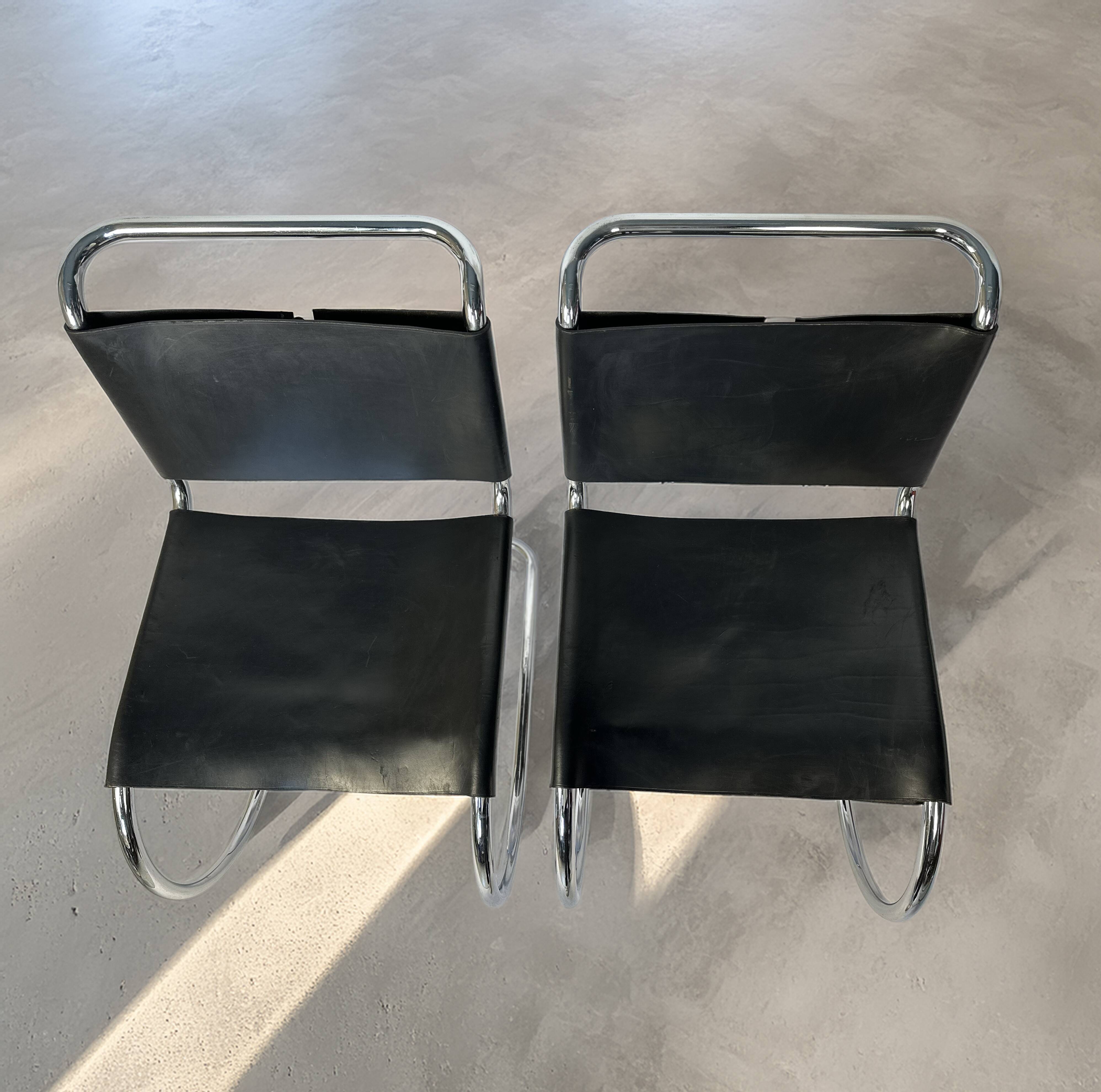 Set of 4 1970s Cantilever Chairs – in the style of Mies van der Rohe (MR10)