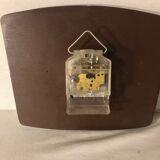 Old clock pendulum formica battery 70s vintage blue