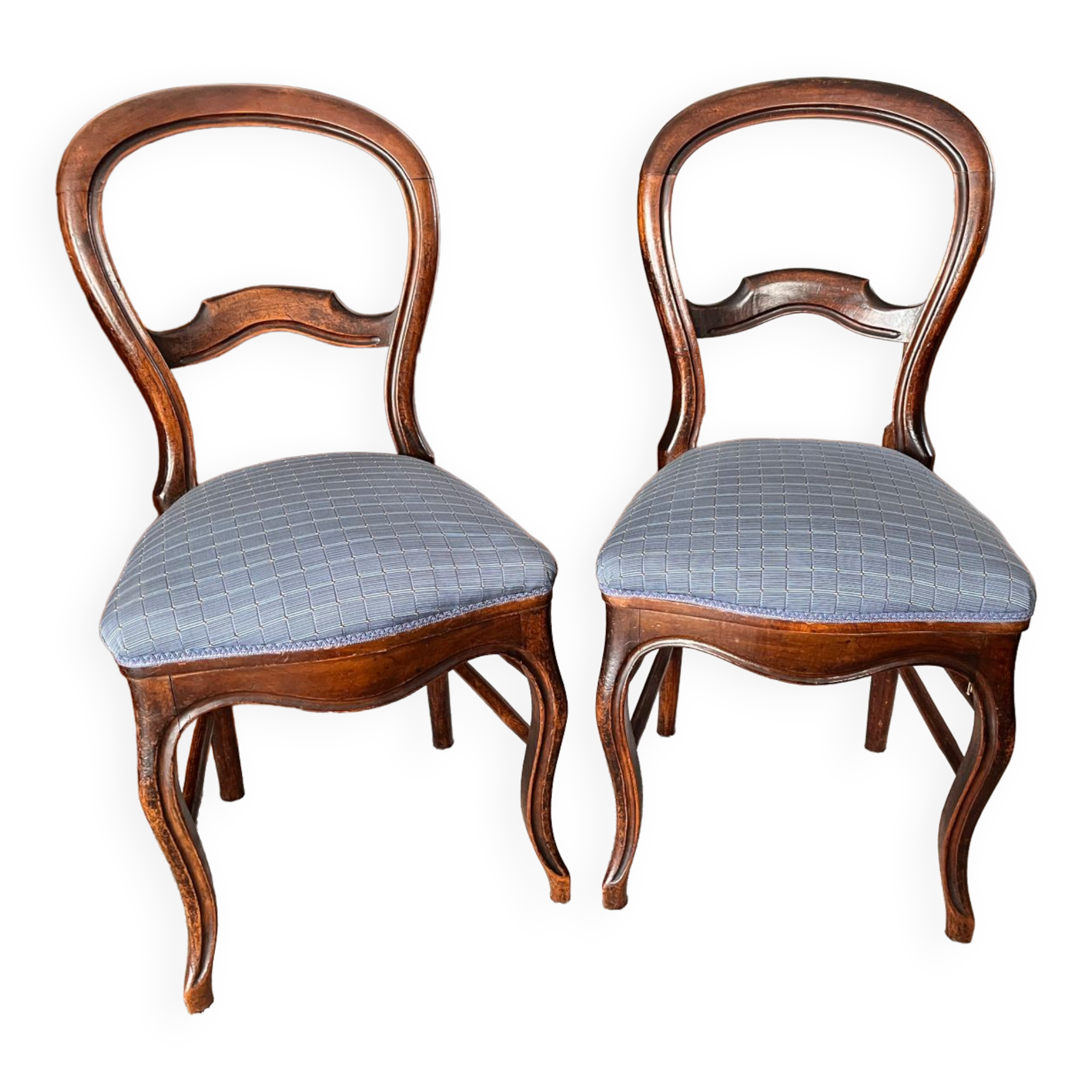 Lot de 2 chaises style Louis Philippe