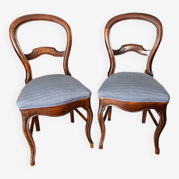 Lot de 2 chaises style Louis Philippe