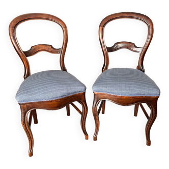 Lot de 2 chaises style Louis Philippe