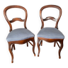 Lot de 2 chaises style Louis Philippe