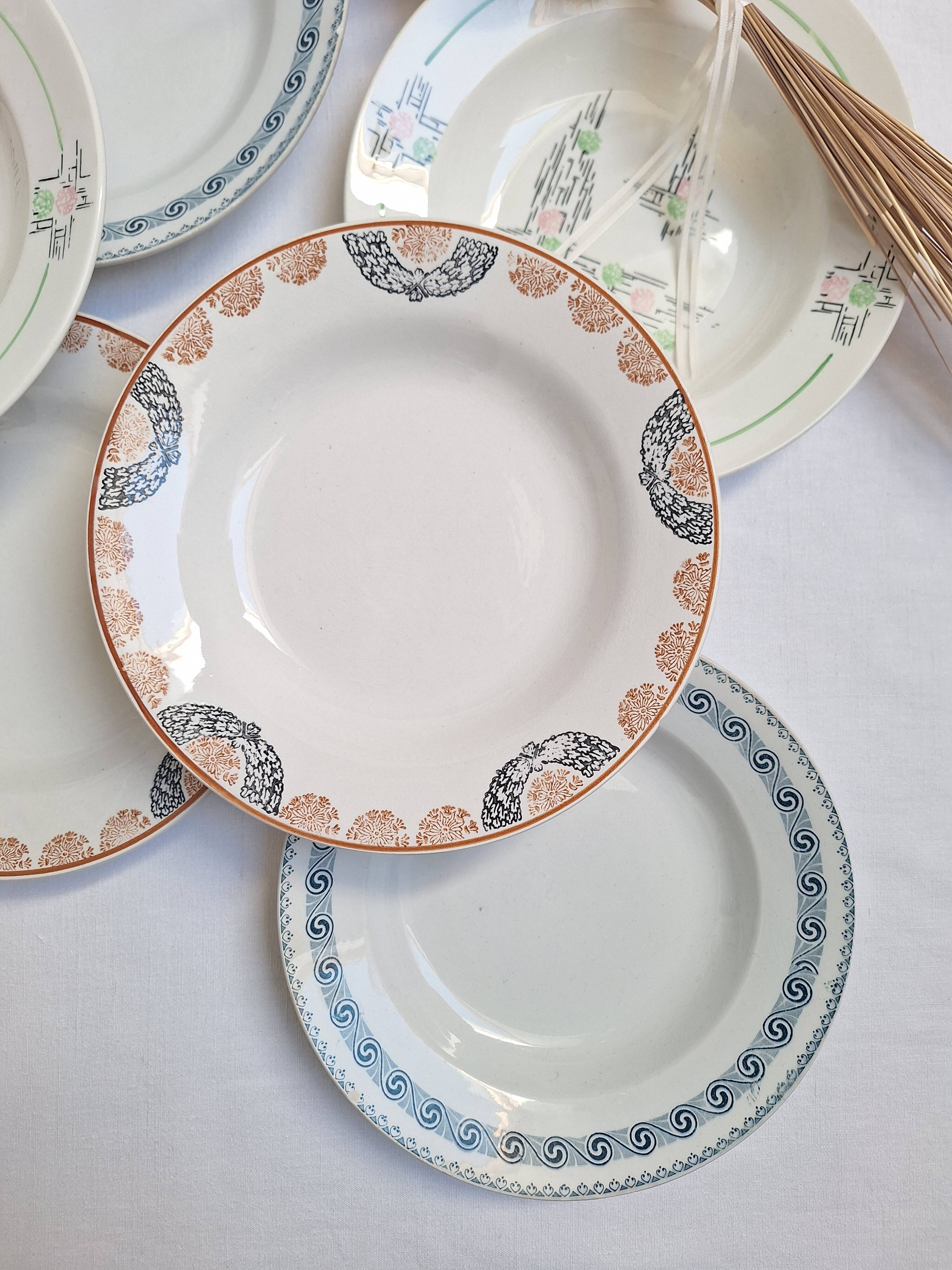 Assiettes creuses HBCM, St Amand