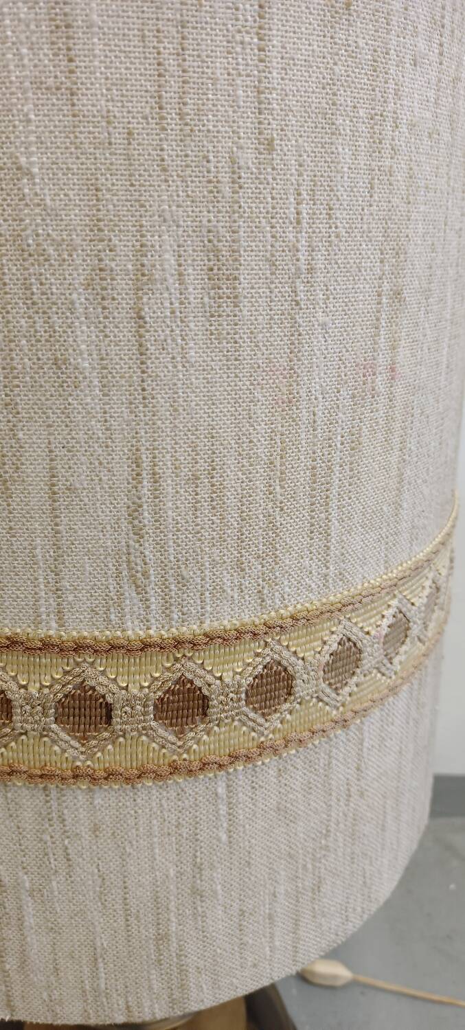 Glass and brass floor lamp