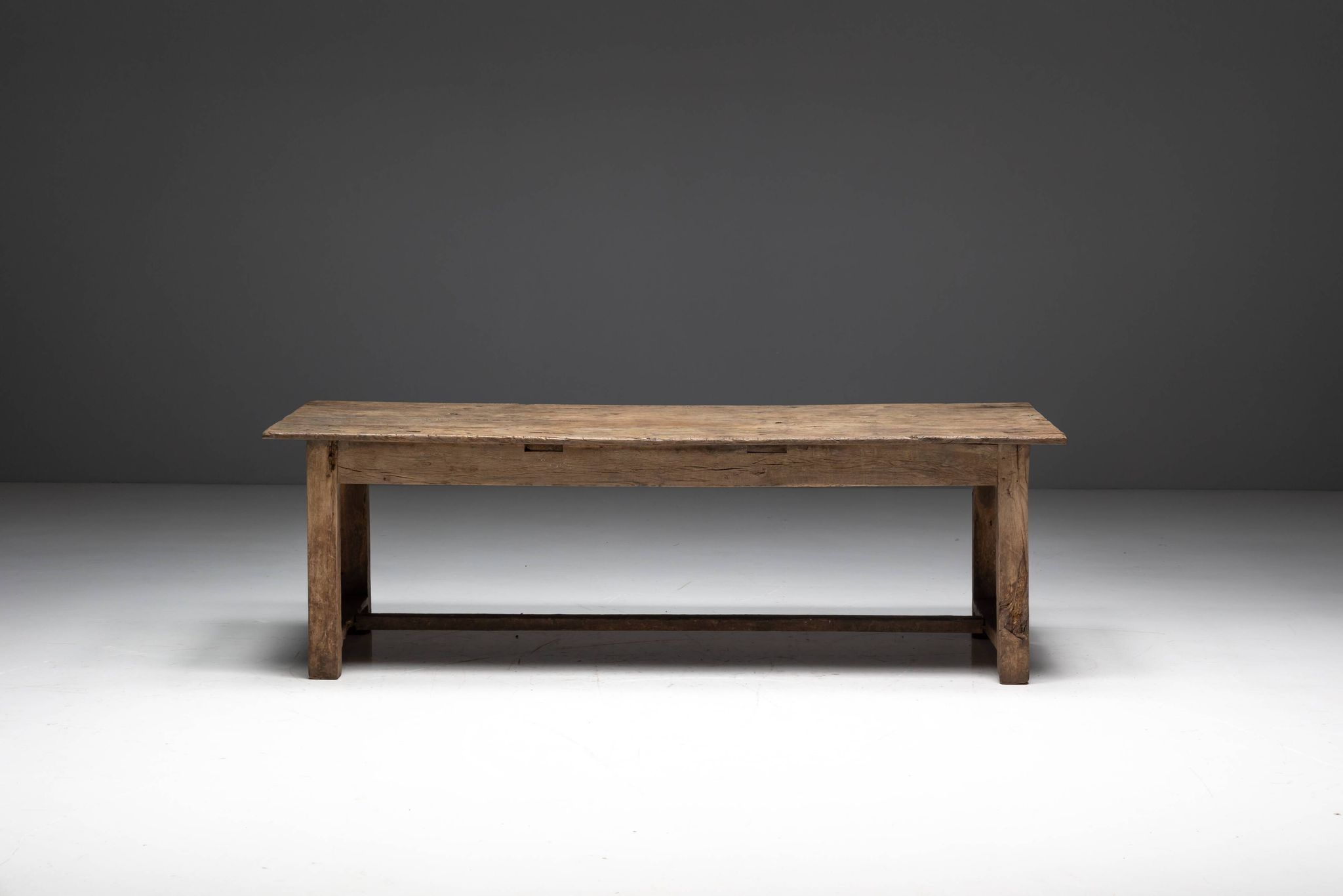 Rustic farmhouse dining table, France, 19th century
