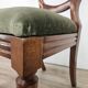 Four solid wood chairs with fabric seats, late 19th century