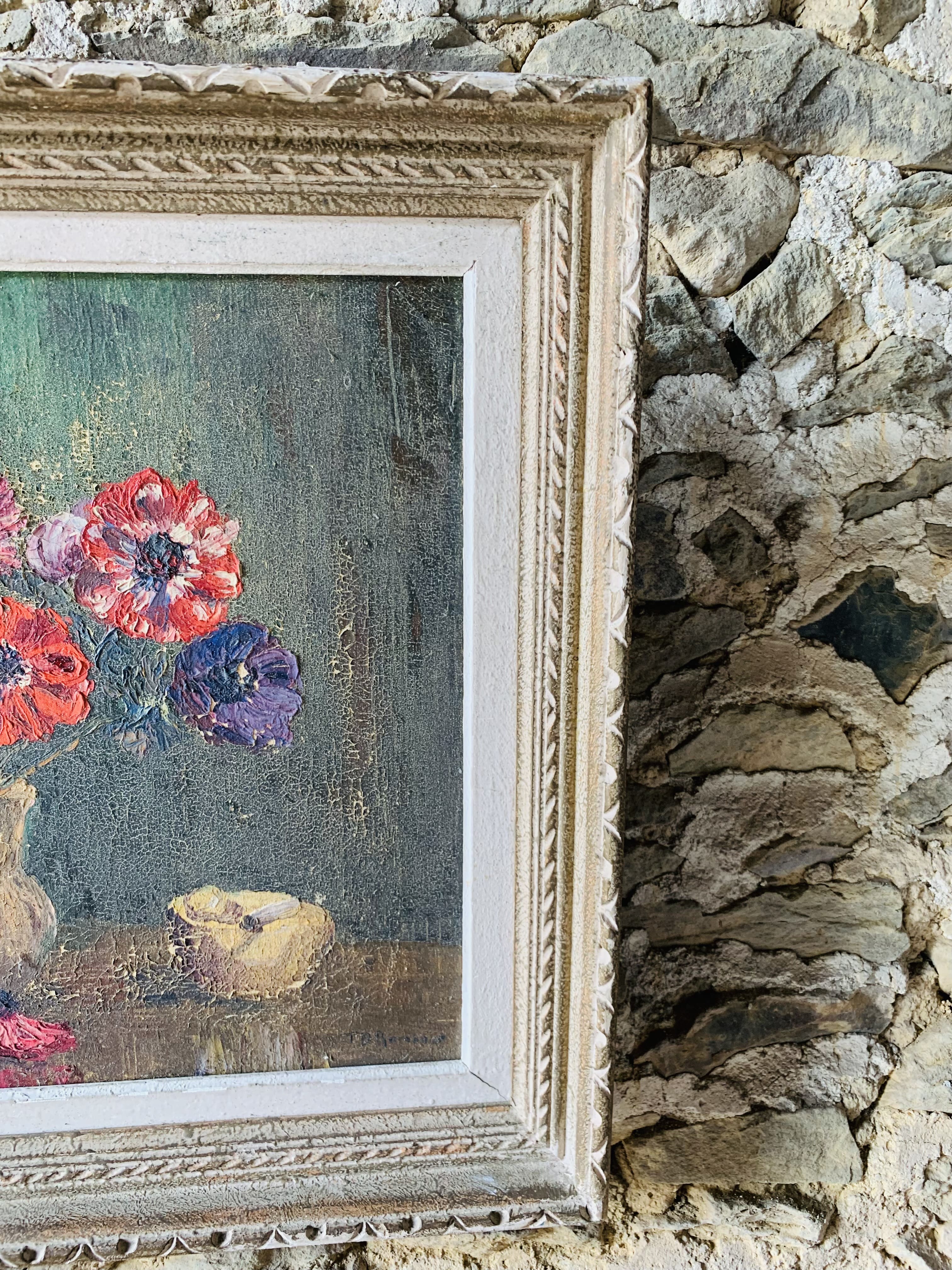 Tableau fleurs -  50x 58cm