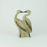 Sgrafo mid century ceramic figurine pair of cranes 1970s model no. 1152