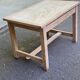 Renovated farmhouse table desk in oak, 110cm from the 1920s.
