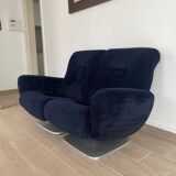 Sofa set + armchair + footrest Jean Prévost – 1970s