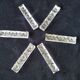 6 rectangular lead crystal knife rests