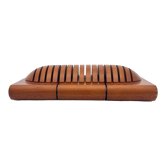 Porte cartes de visites en teck, design Edwood, made in France (circa 1980)