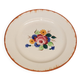 Ancienne assiette à dessert / fromage , faience st amand