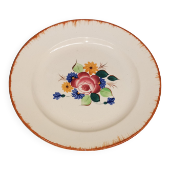 Old dessert plate / cheese, faience st amand