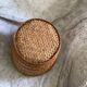 Flat rattan basket