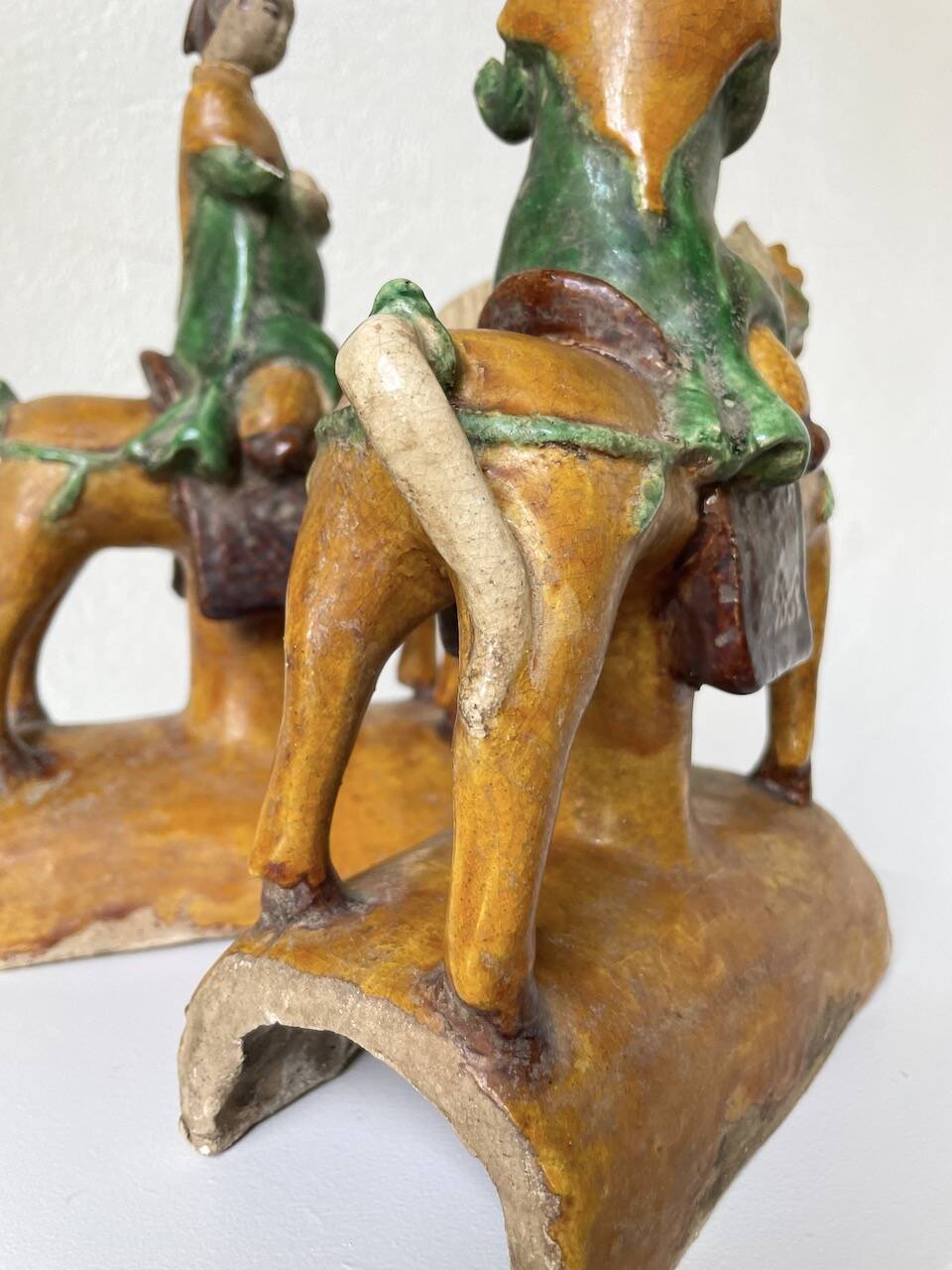 Ming period terracotta equestrian ridge tile