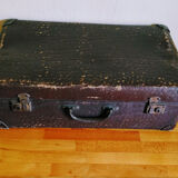 Chocolate vintage cardboard suitcase