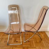 Paire de chaise plexi