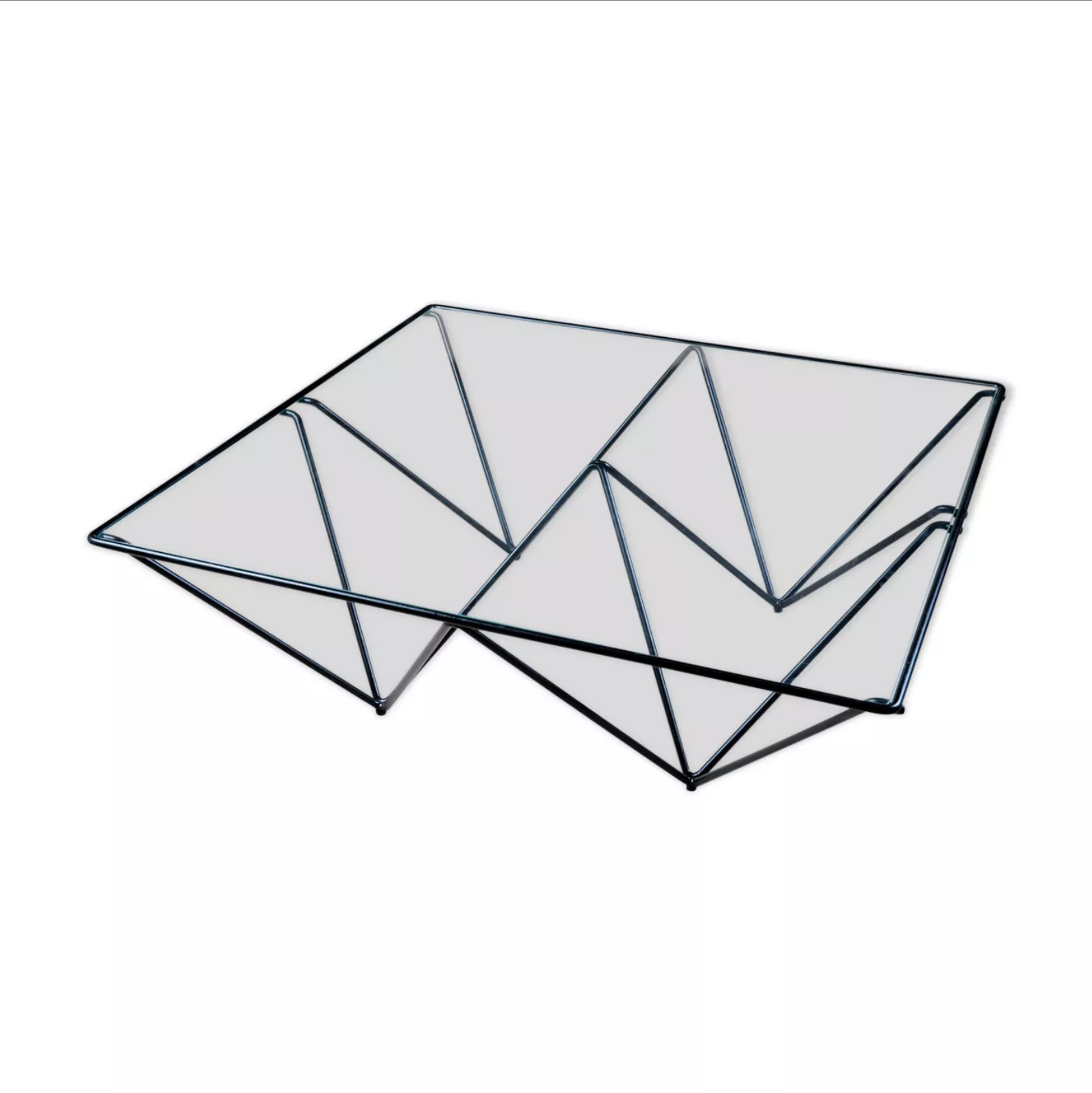 Metal and glass coffee table