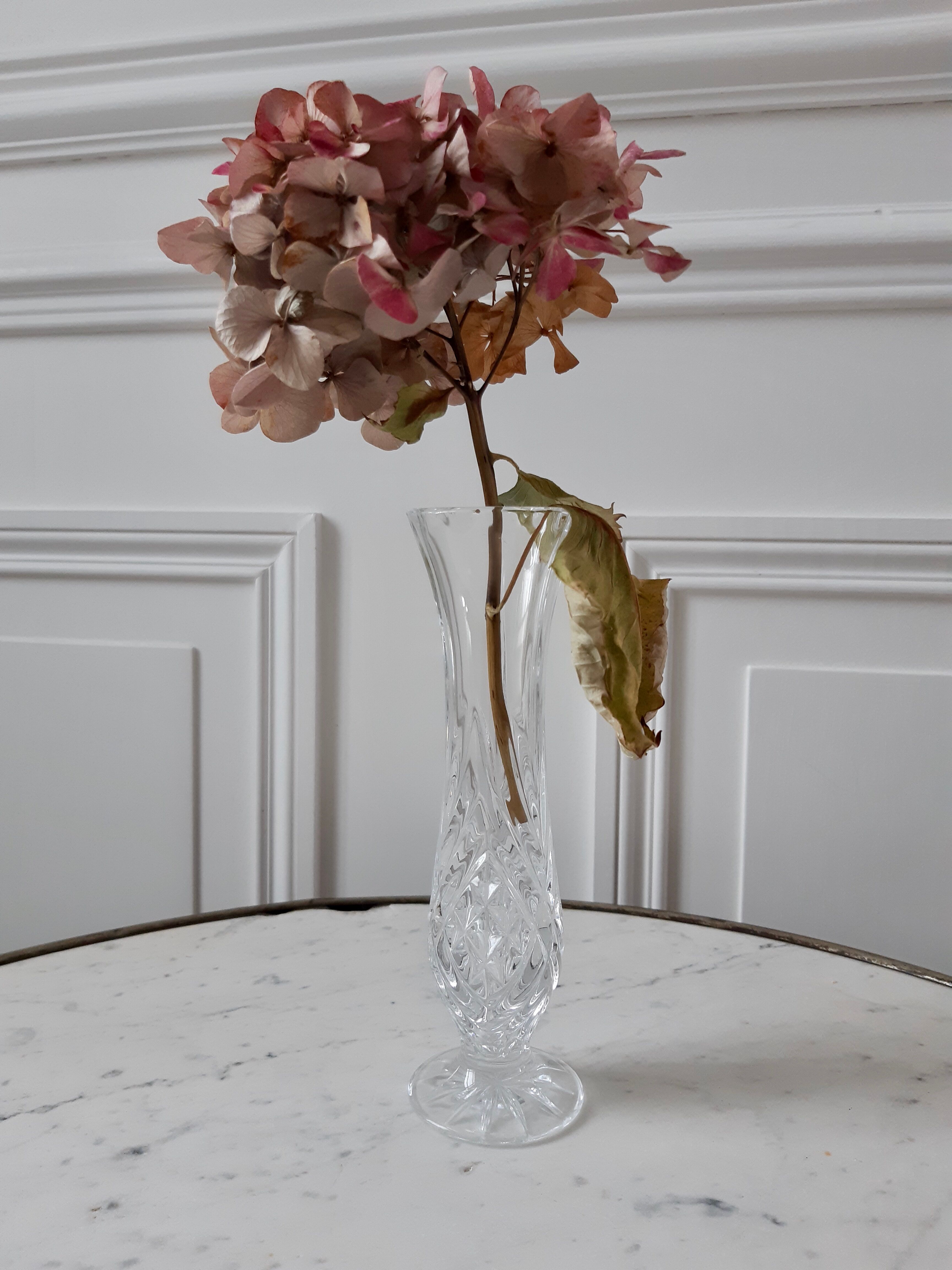 Small vintage crystal vase