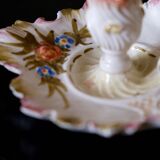 1917 hand-painted hand-held candlestick, dated, signed and numbered