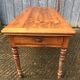Antique farmhouse table in solid cherry wood in Louis Philippe style.