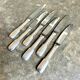 6 Guy Degrenne dessert knives in silver metal