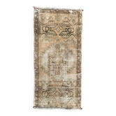 Petit tapis turc vintage 97x49 cm, Short Runner, Tribal, Shabby, Mini Tapis